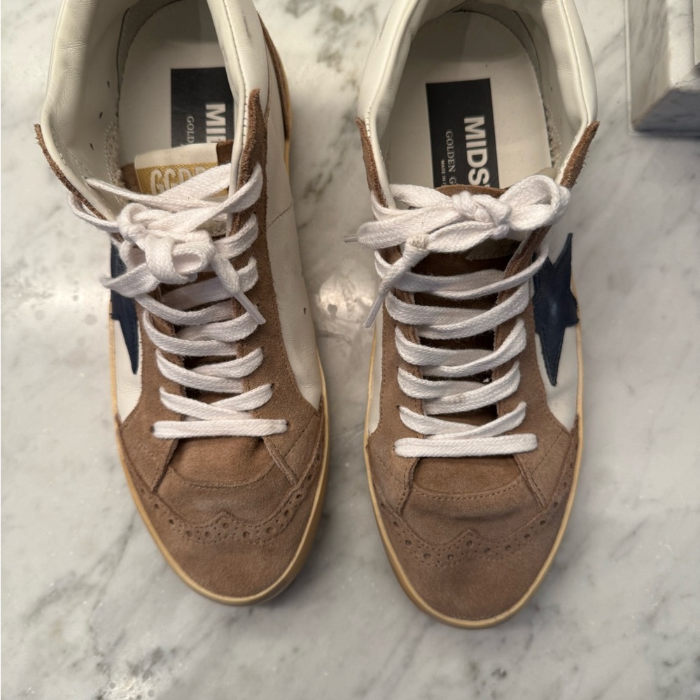 Golden Goose High Top Suede and Leather Sneakers (Women’s)